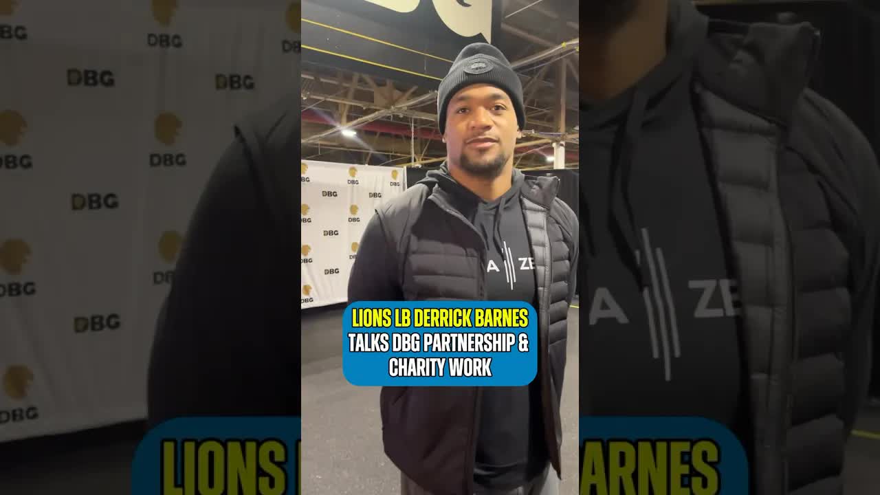#Lions LB Derrick Barnes discusses giving back to the community #fyp #onepride #nfl #detroit
