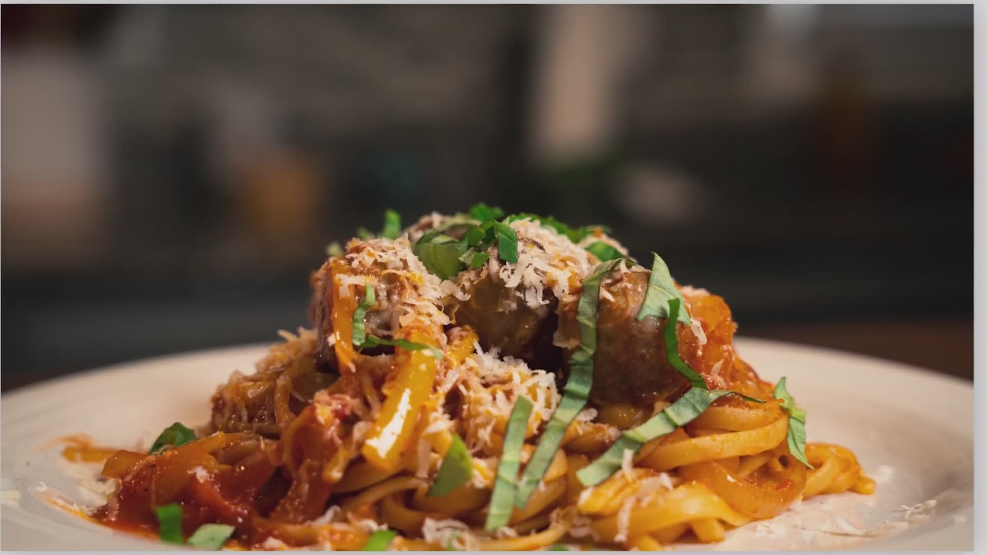 Italian sausage pasta ready in thirty minutes