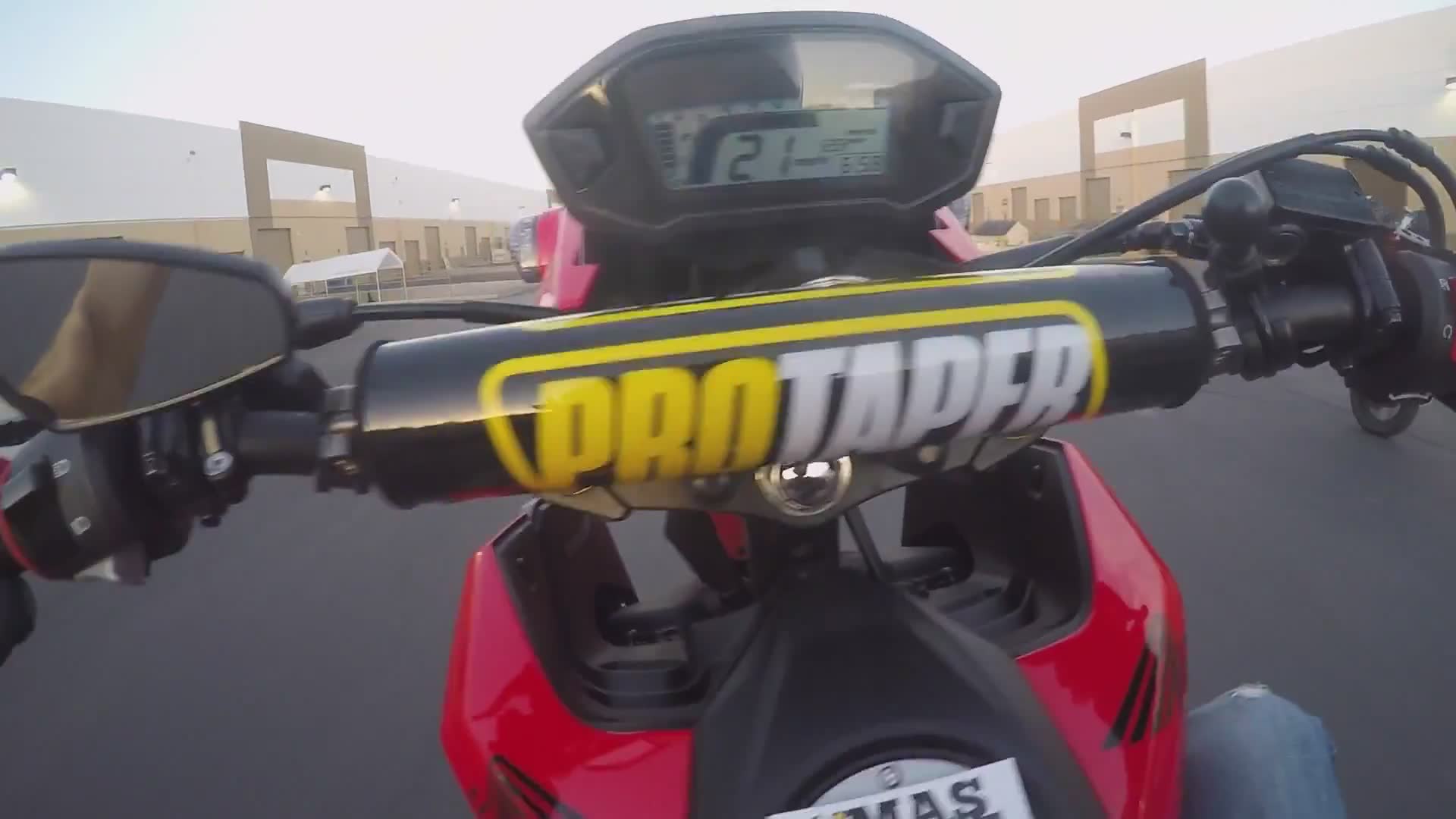 Stunt goes sideways when rider misjudges throttle and loses control