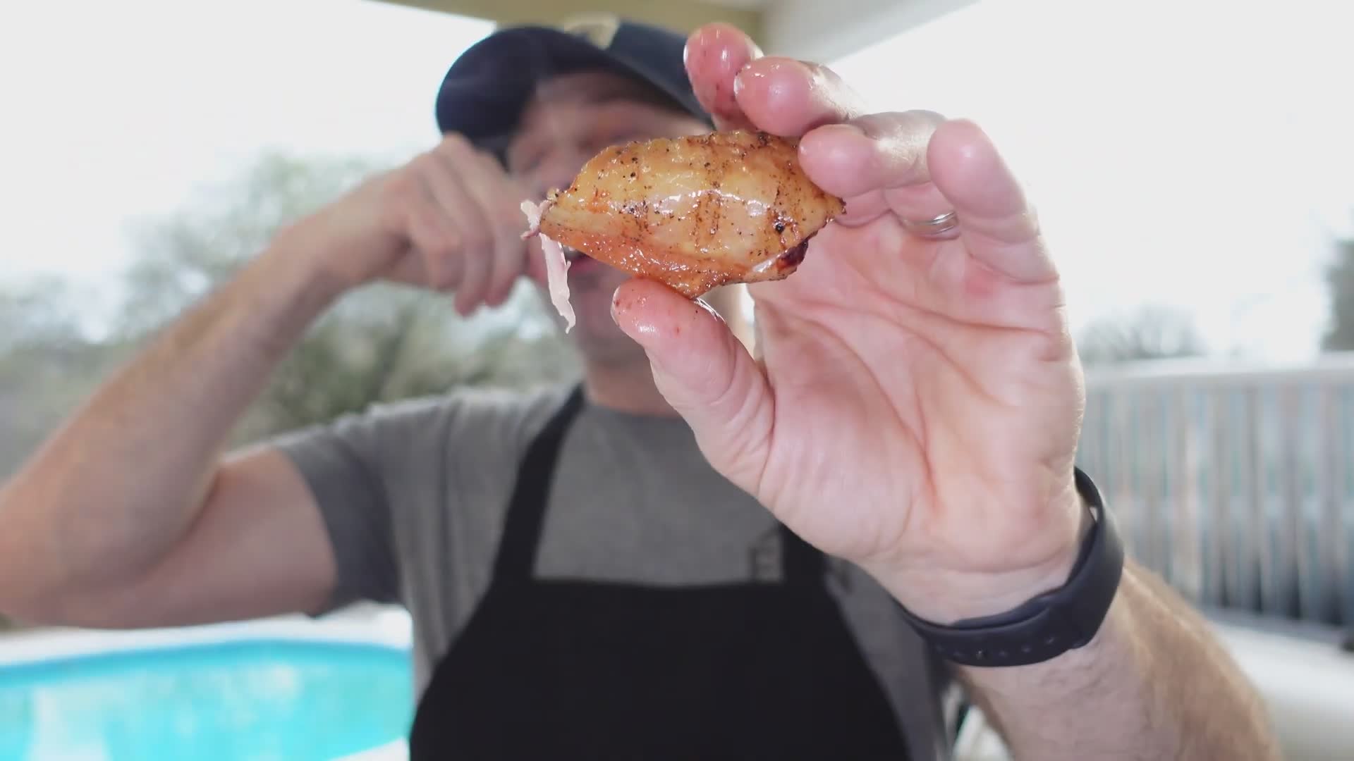 Professional smoking technique for chicken wings