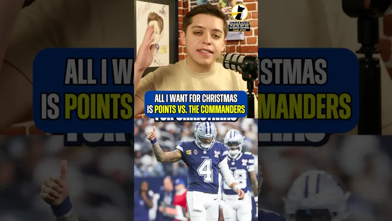 Cowboys/Commanders should be a HIGH scoring affair on Christmas. Play Underdog with code ATOZ! episode artwork