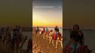 Camel riding on the beach of Hurghada 🐪🌊 A truly special experience with the beauty of the Red Sea