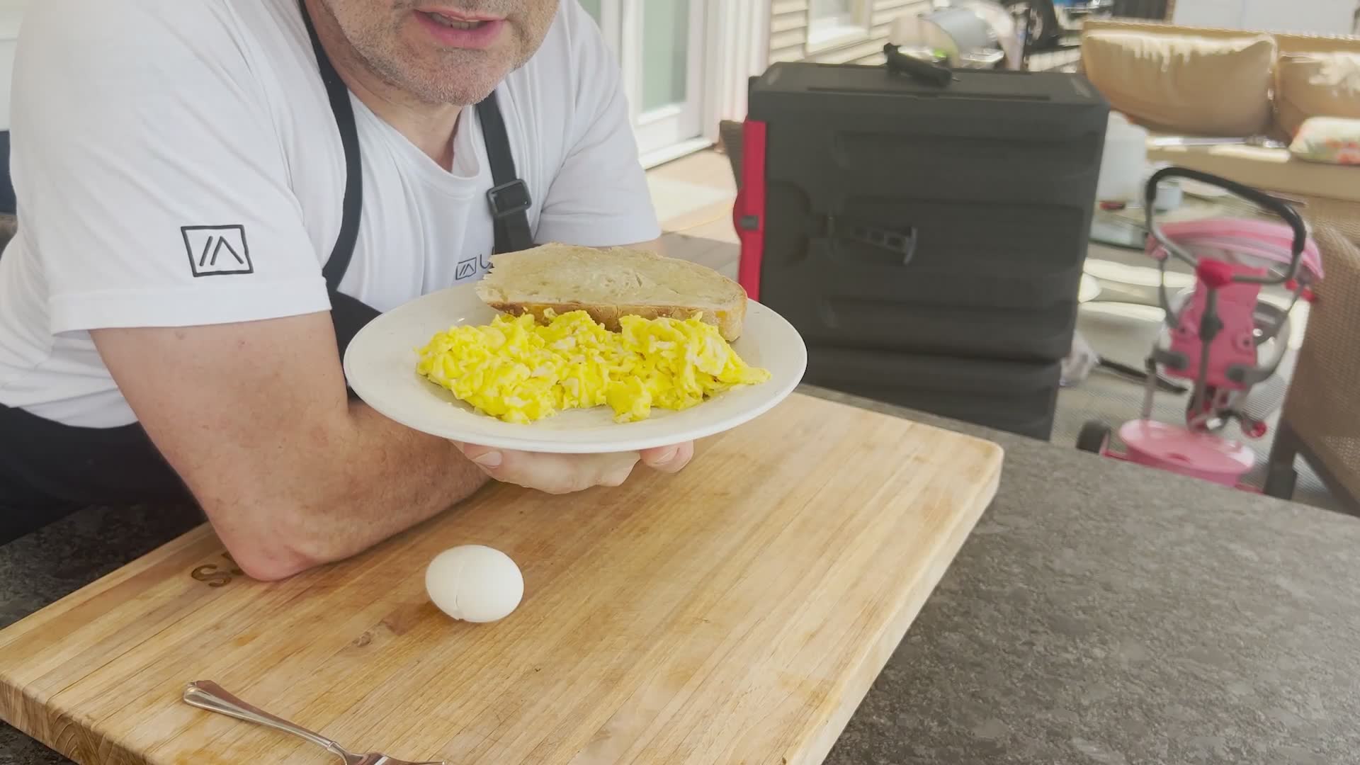 Duck egg taste test scrambled