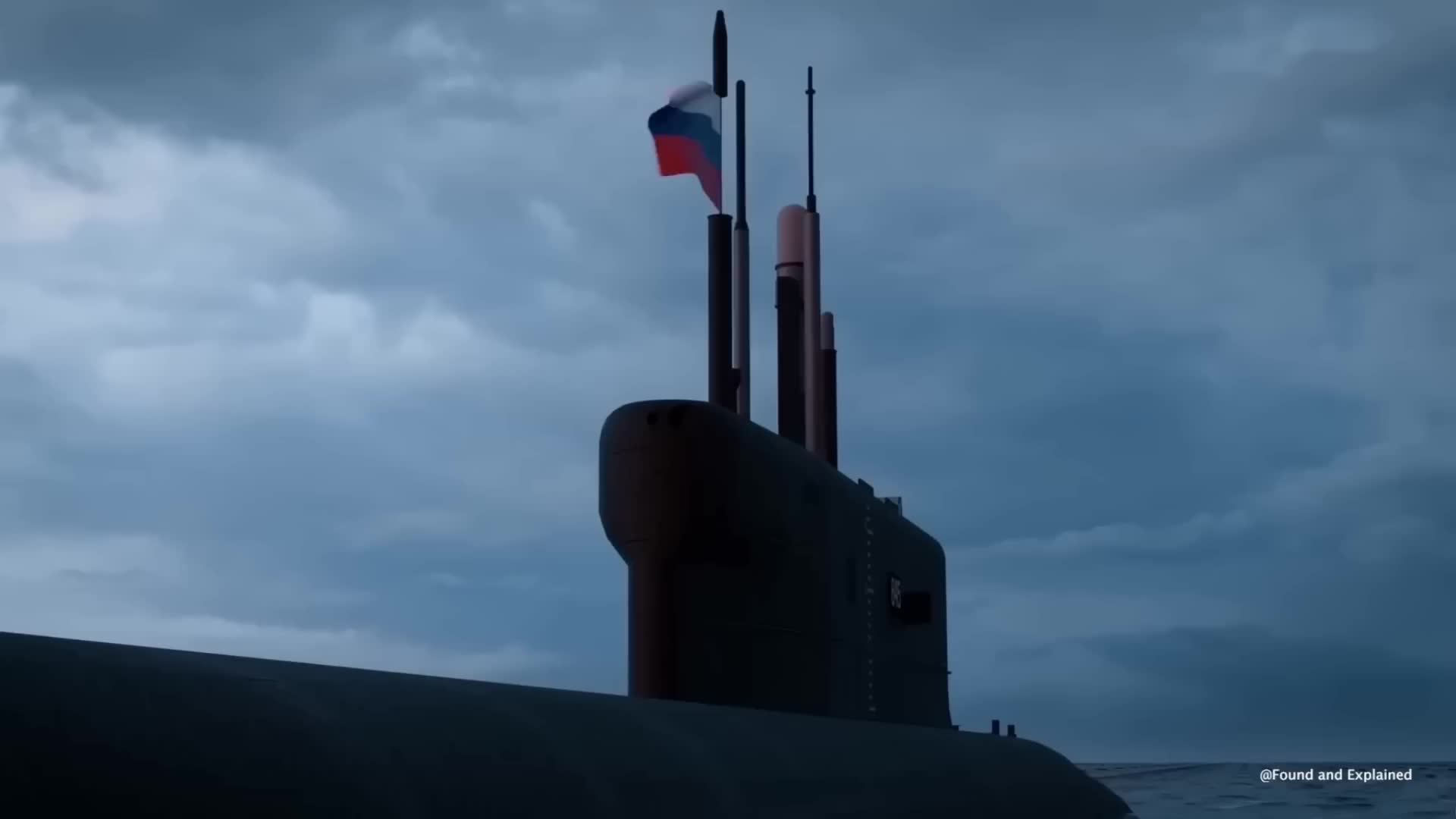 Russian sub surfaces near British carrier