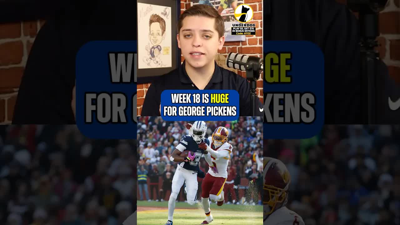 Week 18 is a huge day for Pickens future with the #Cowboys Play Underdog Fantasy w/ code ATOZ episode artwork