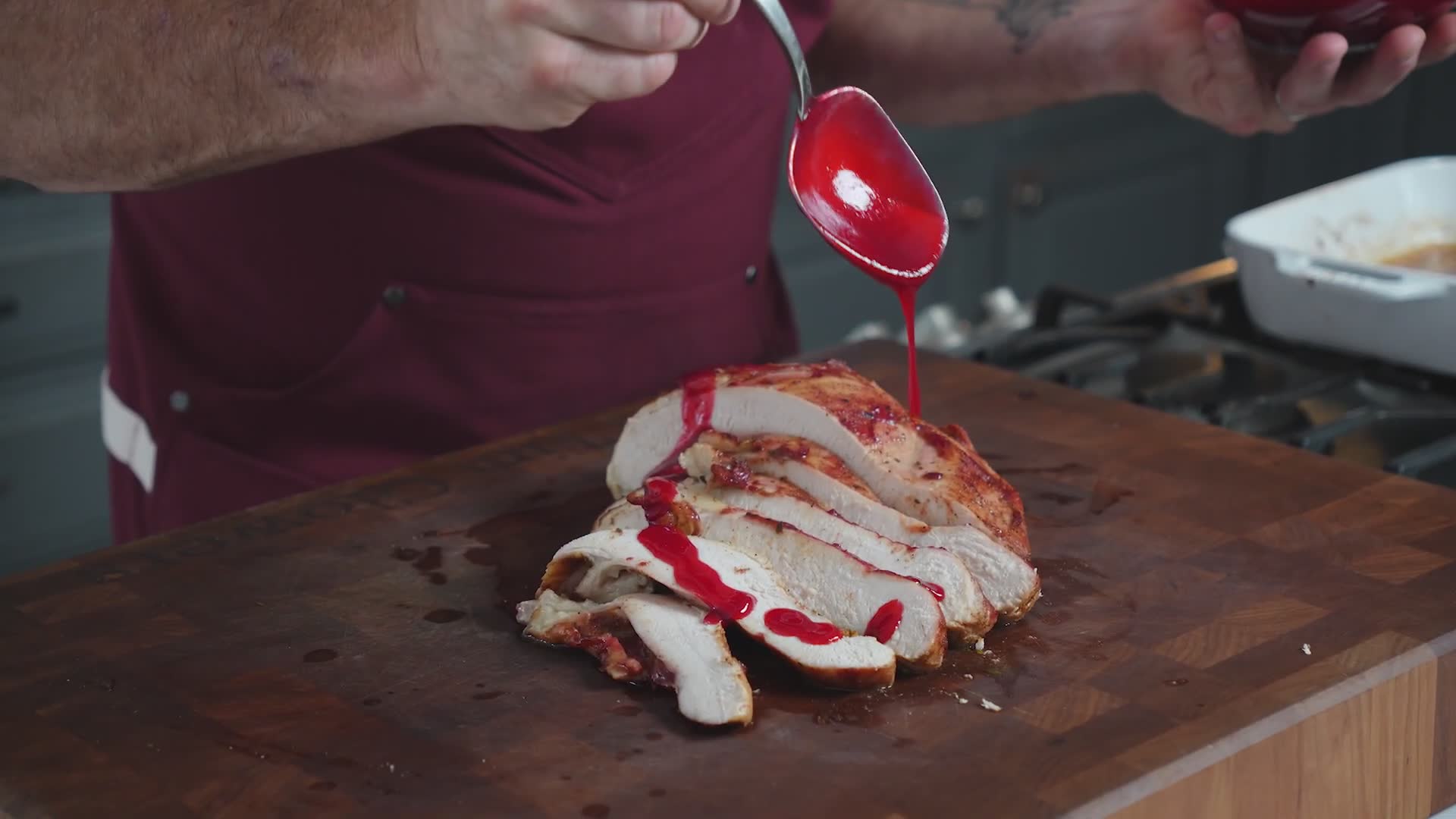 Creole-spiced turkey with cranberry glaze for special occasions
