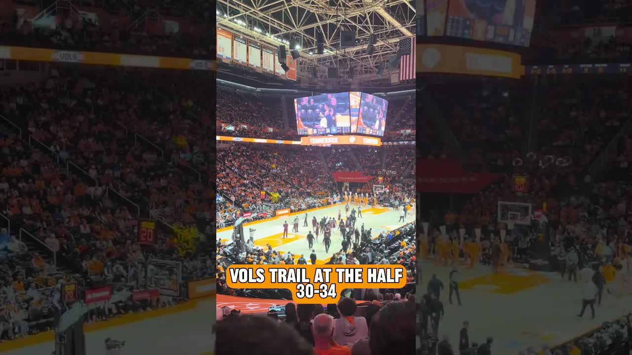 The #Vols trail Texas A&M after one half of action 🏀 #Tennessee #GBO #CBB