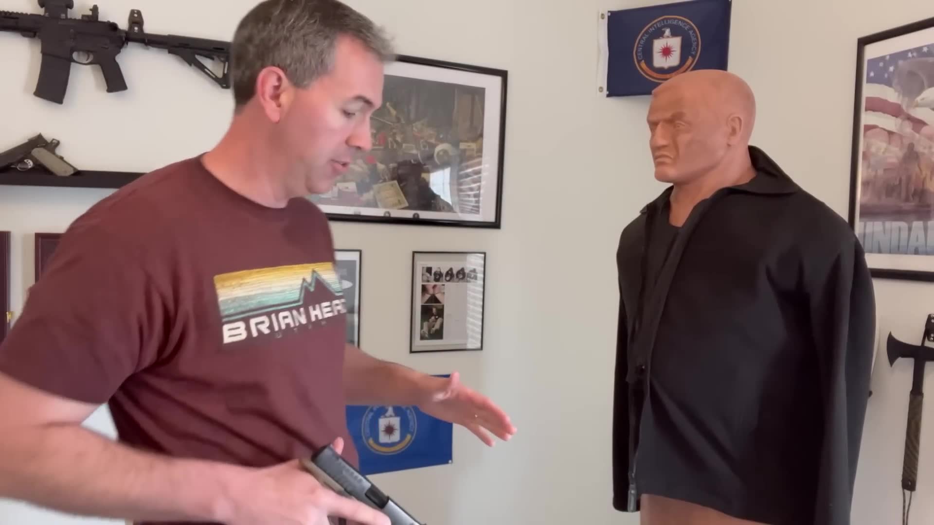 Handgun as impact weapon