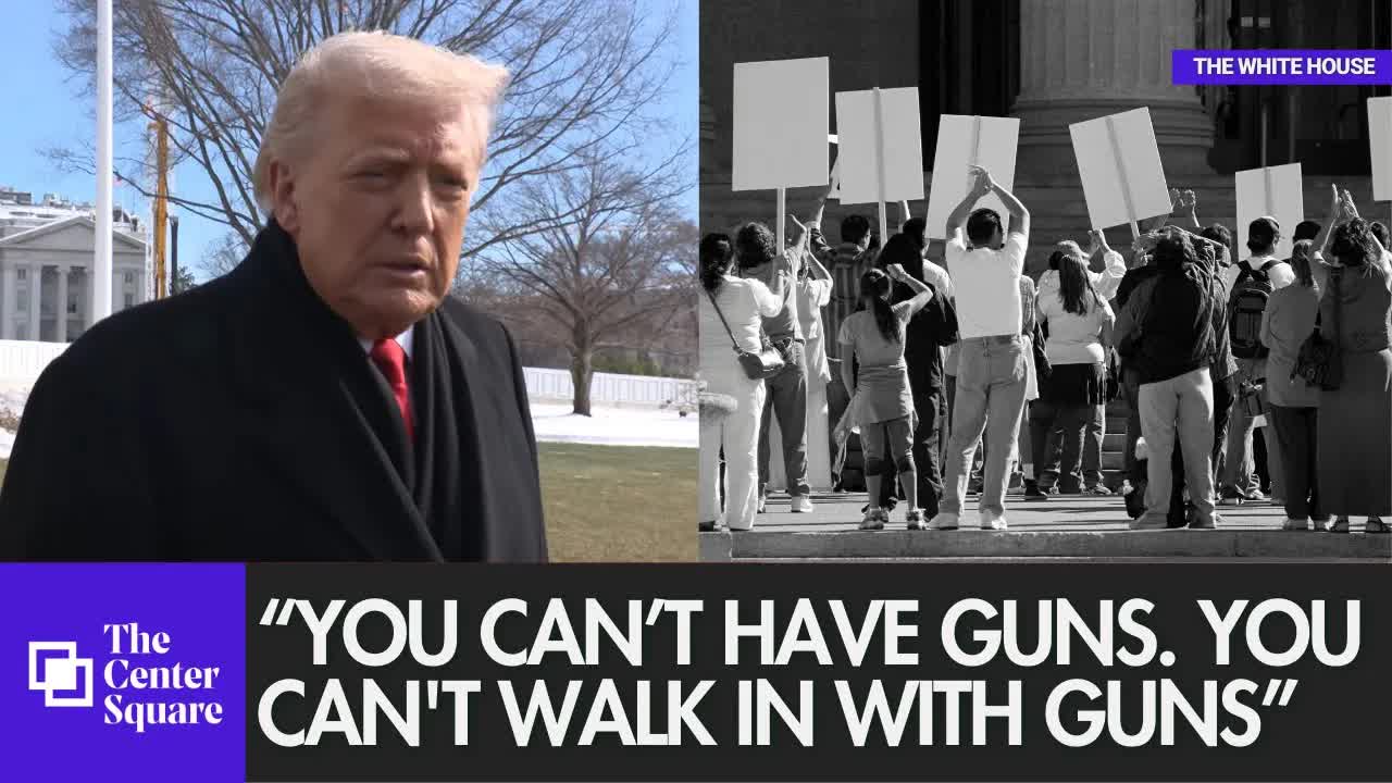 President Trump reacts to Minneapolis ICE shooting, says “you can’t have guns”