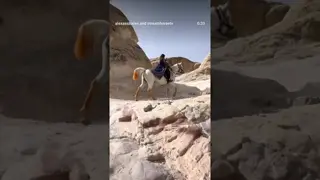 We gallop through beautiful Wadi Musa as horses wild hearts whisper secrets to the wind 🐎🐎🐎