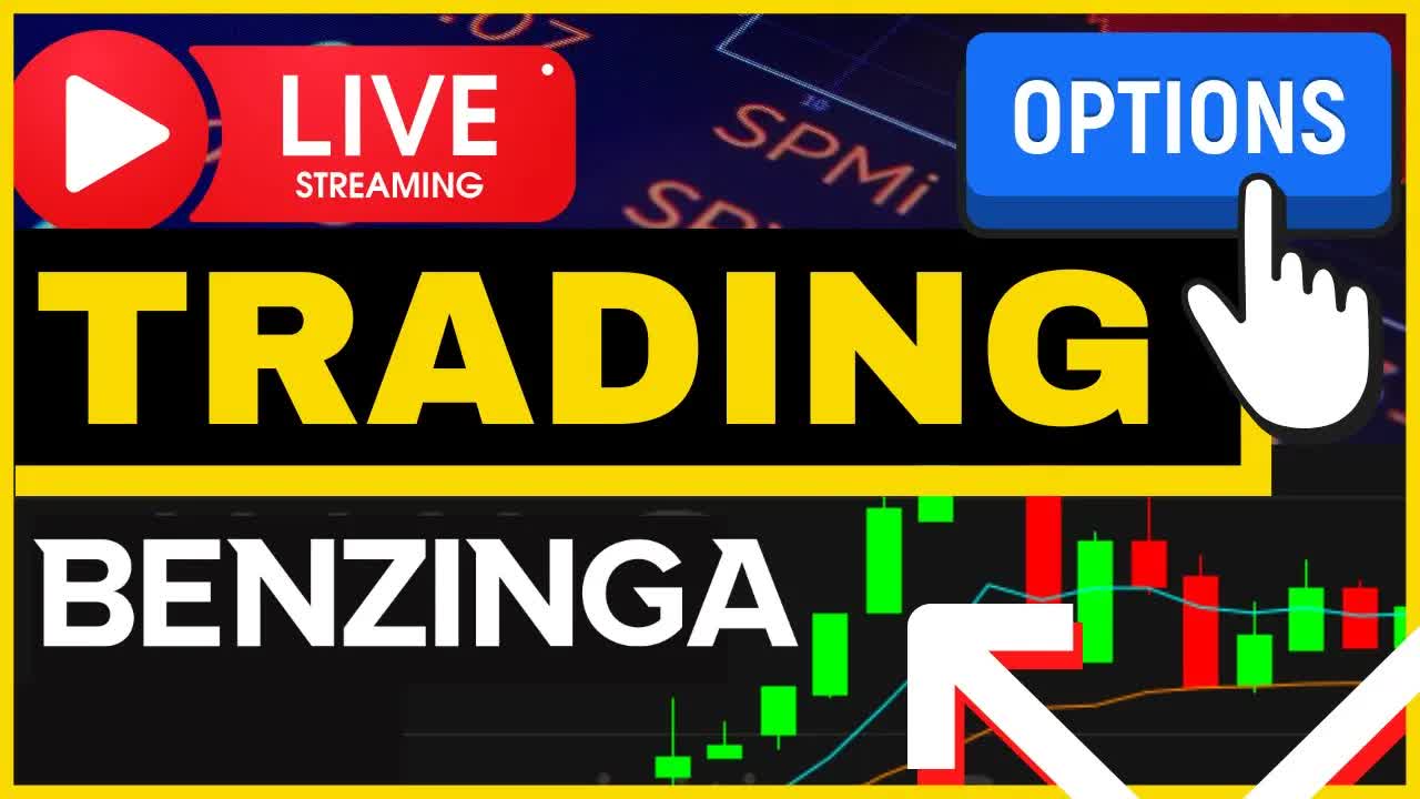 LIVE Trading with Benzinga - Day Trading & Options Trading Drop A Ticker?