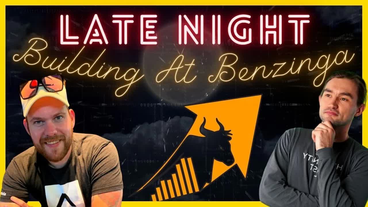 New Benzinga App Demo | Late Night Building @ Benzinga | Stock Market Live
