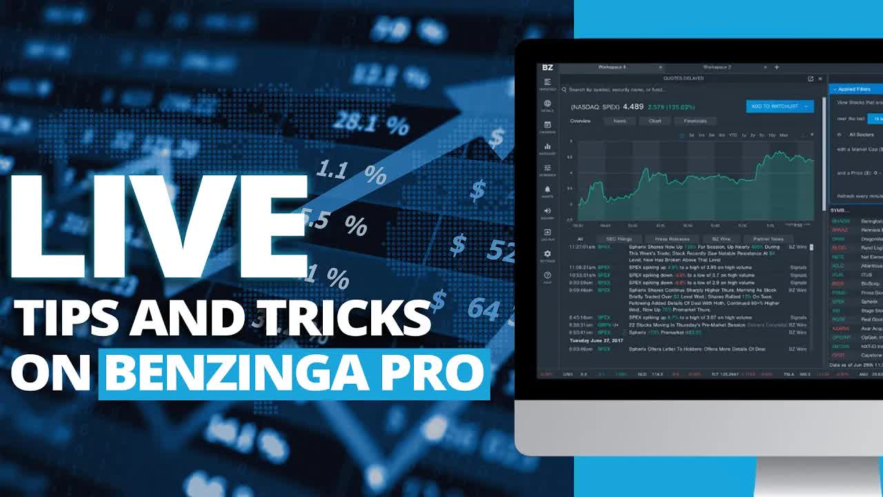Trading with Benzinga Pro | Benzinga Stock Market Live