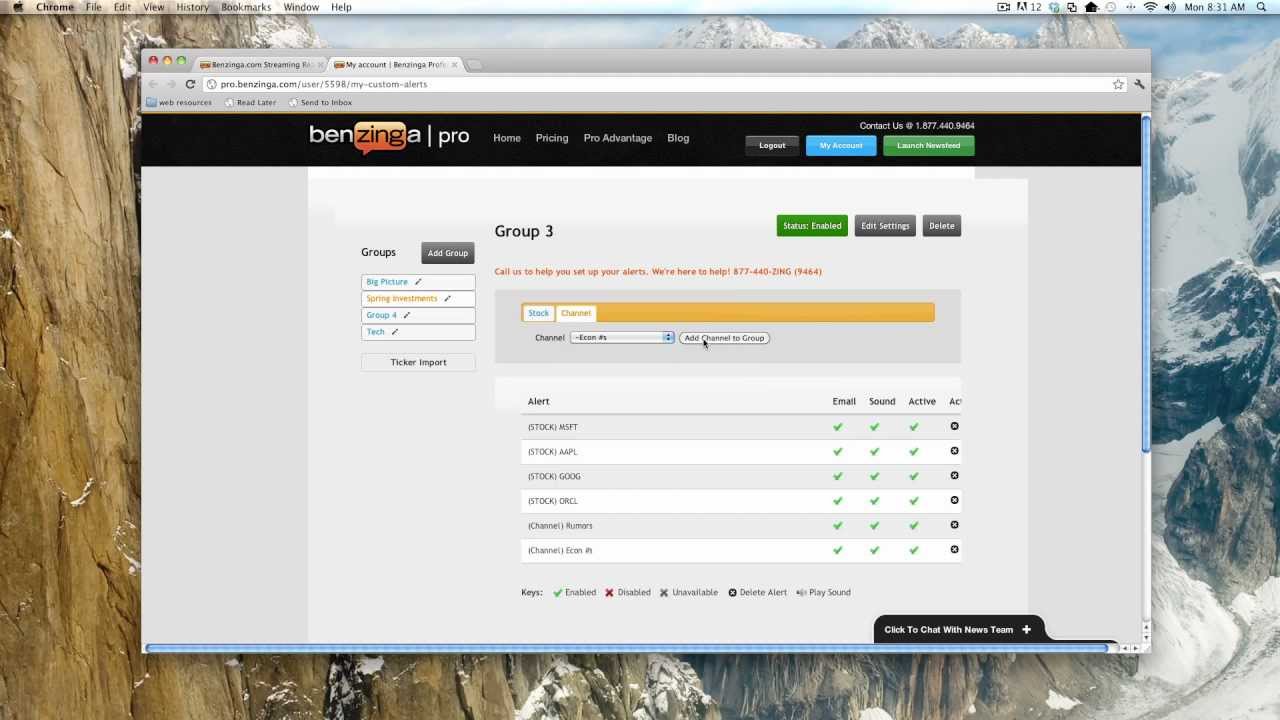Personalize your Newsfeed with your Portfolio & Alerts