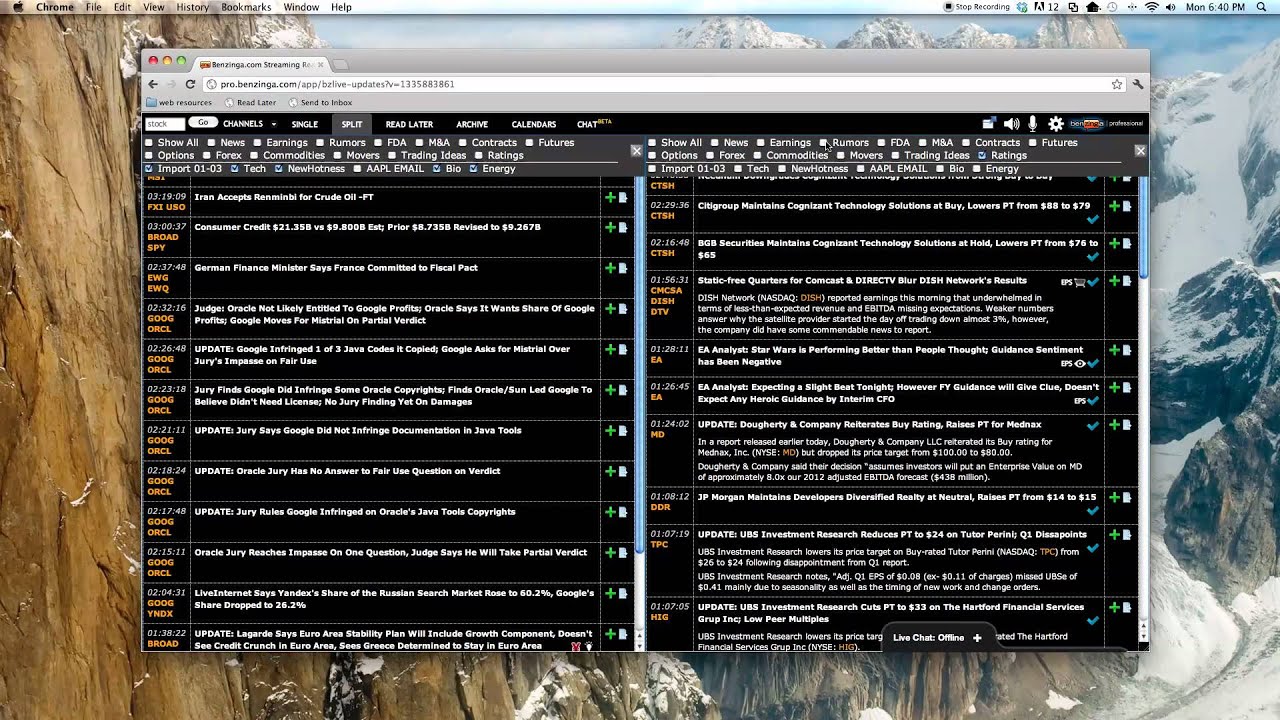 Customize Your BenzingaPRO News Feed