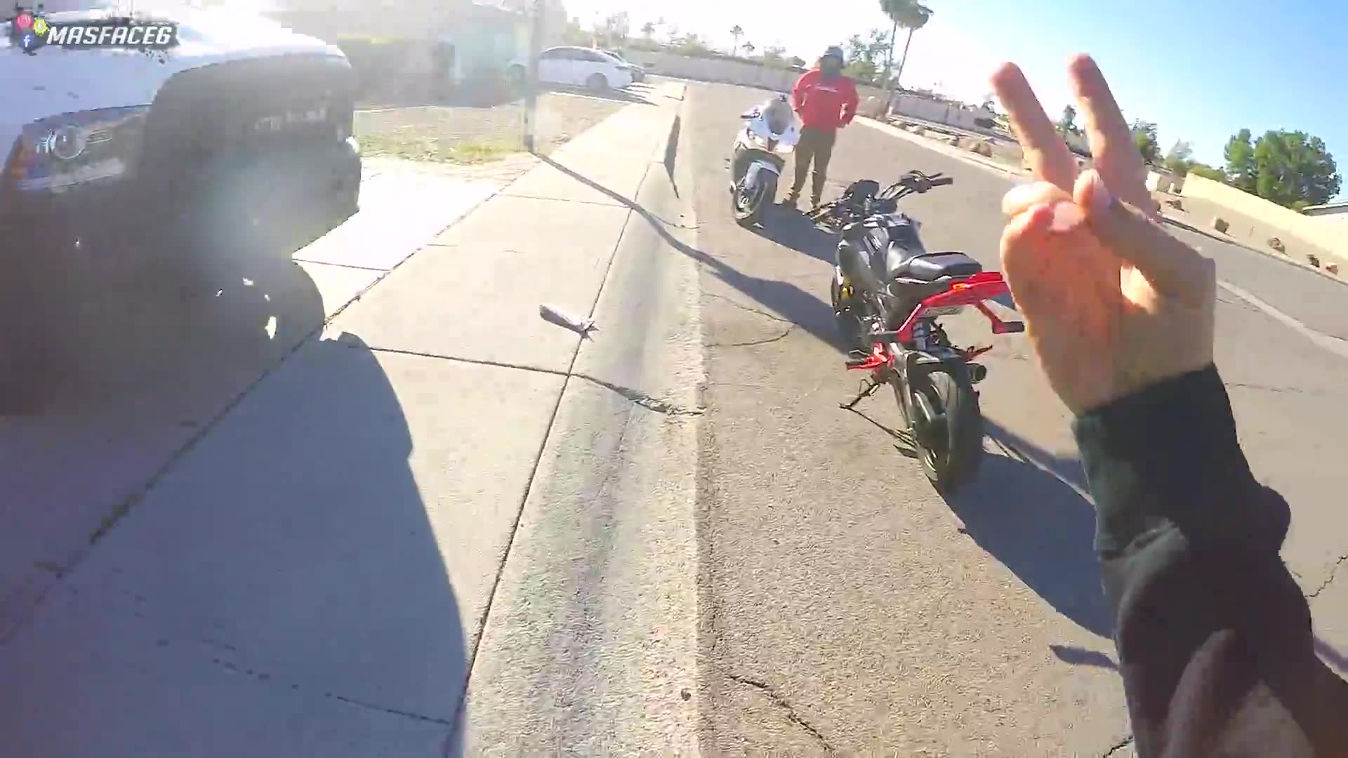 Taking sport bikes through fast food drive-through for hilarious reactions