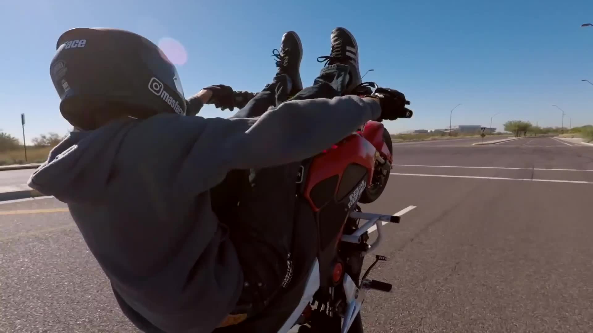 Reunion ride with fellow motorcyclist and friend Lavar through city