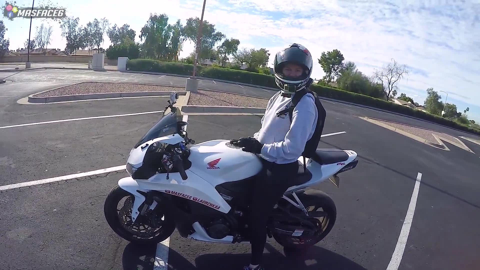Sitting as passenger while girlfriend operates my high-performance bike