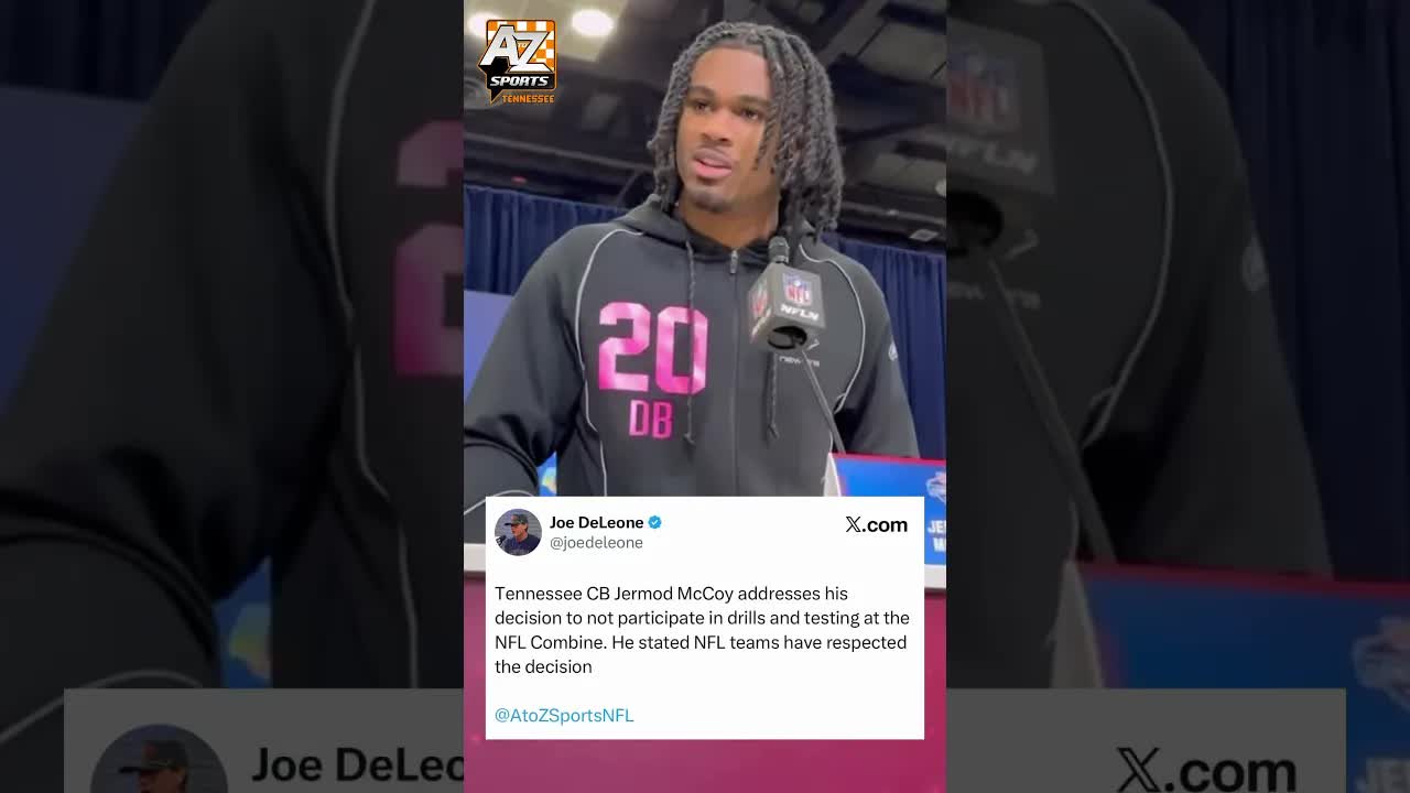 The #Vols CB spoke to media at the Combine and addressed his availability 🍊 #Tennessee #NFLCombine
