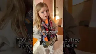 She needs to put as much energy into cleaning her room as winning medals 😂😂 #comedy #momlife