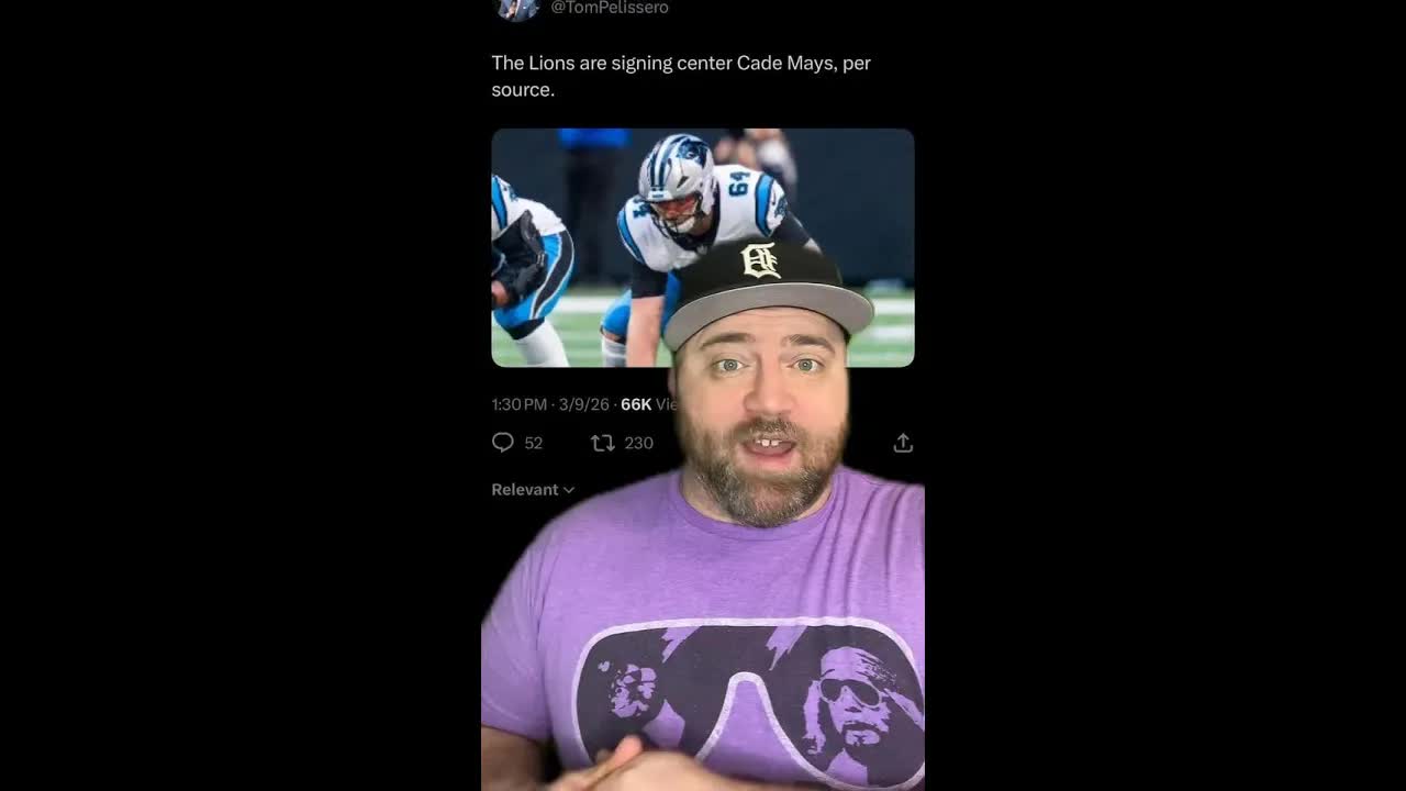 The Lions pull it off and land free agent Center Cade Mays to help reinforce the offensive line