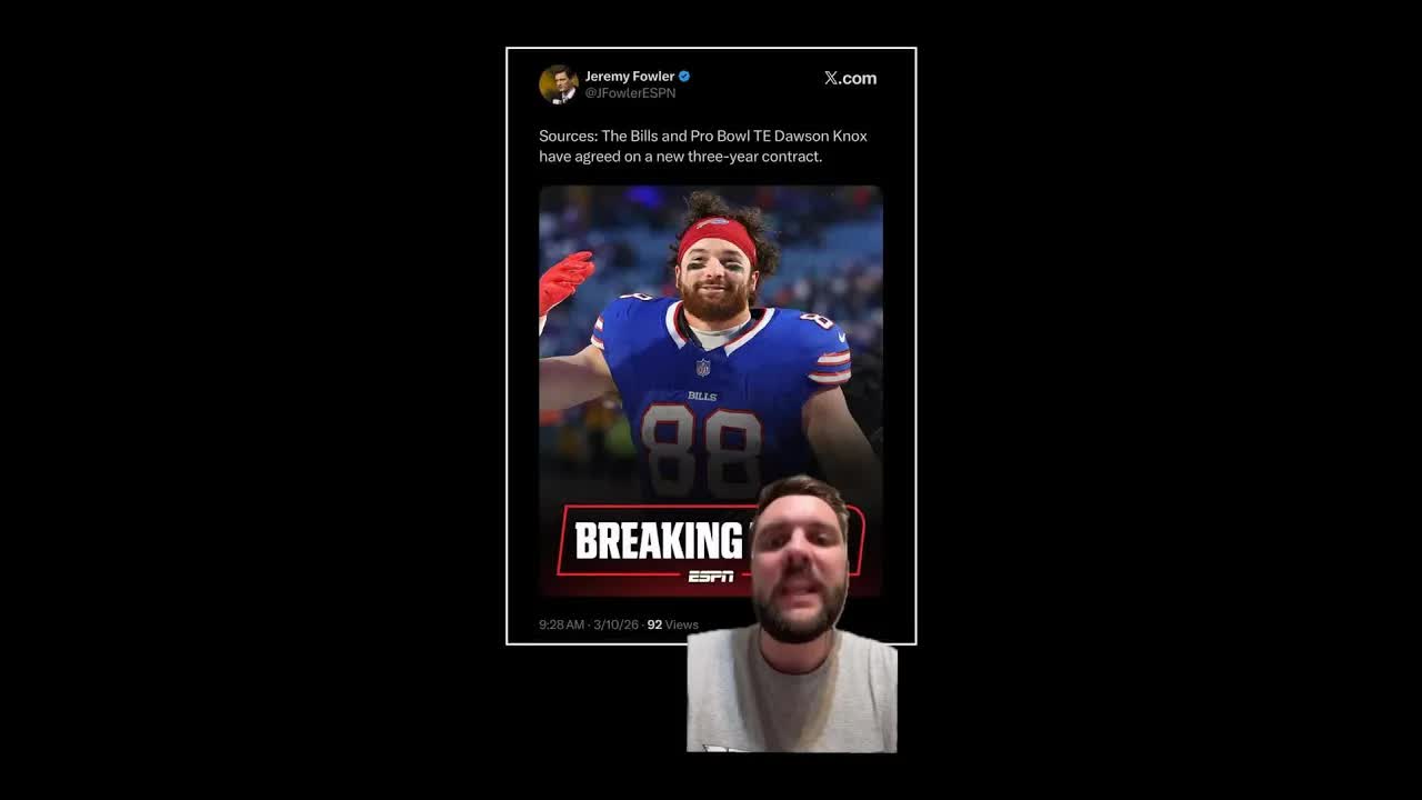 The #BuffaloBills are bringing back Dawson Knox! #GoBills #BillsMafia #NFLFreeAgency #shorts