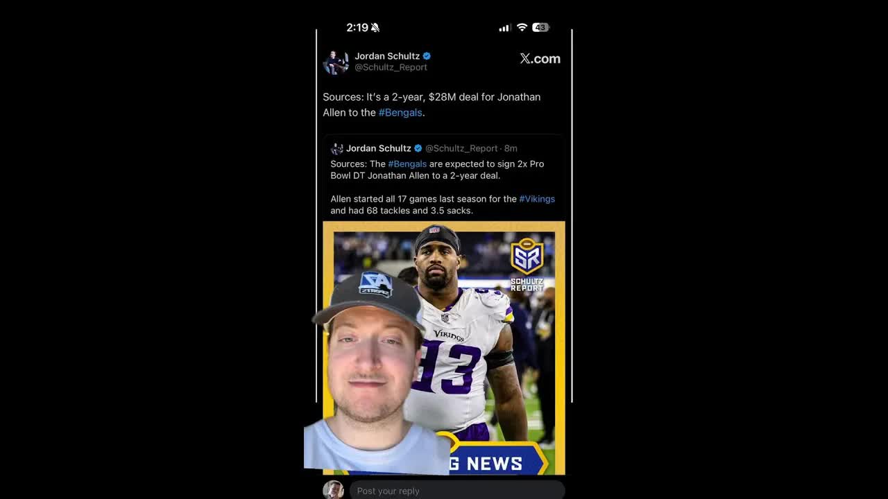The #CincinnatiBengals have signed Jonathan Allen! #NFLFreeAgency #WhoDey #RuleTheJungle #NFL