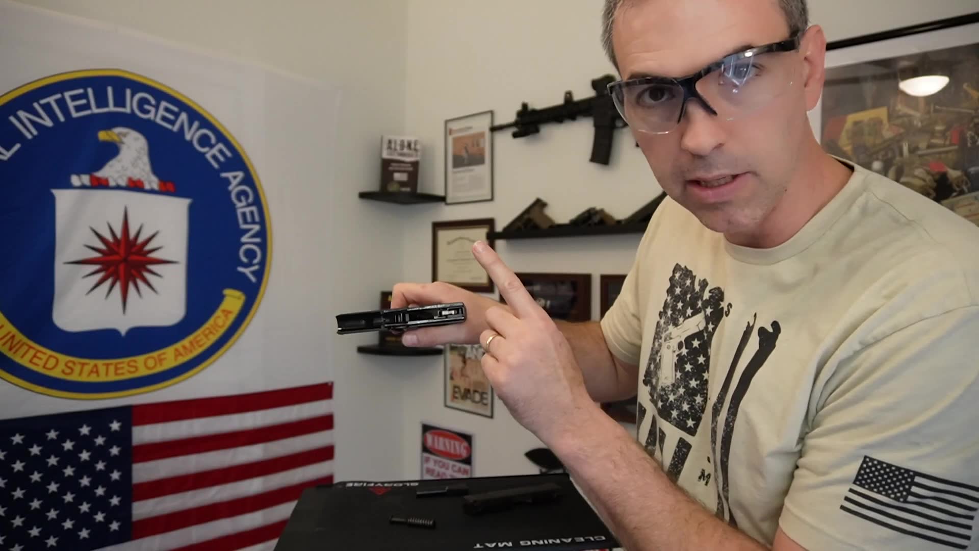 Field stripping compact defensive pistol for maintenance