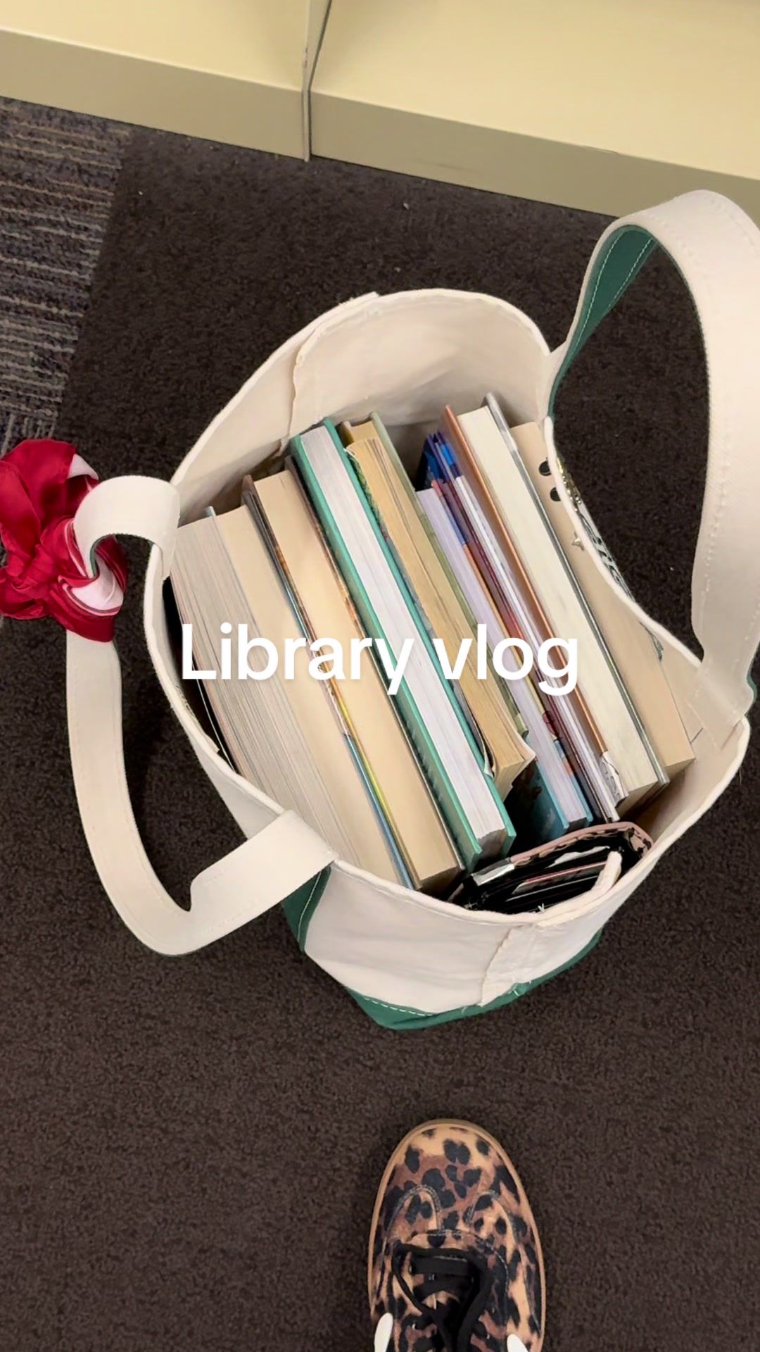 Mother-daughter book borrowing trip at local public library