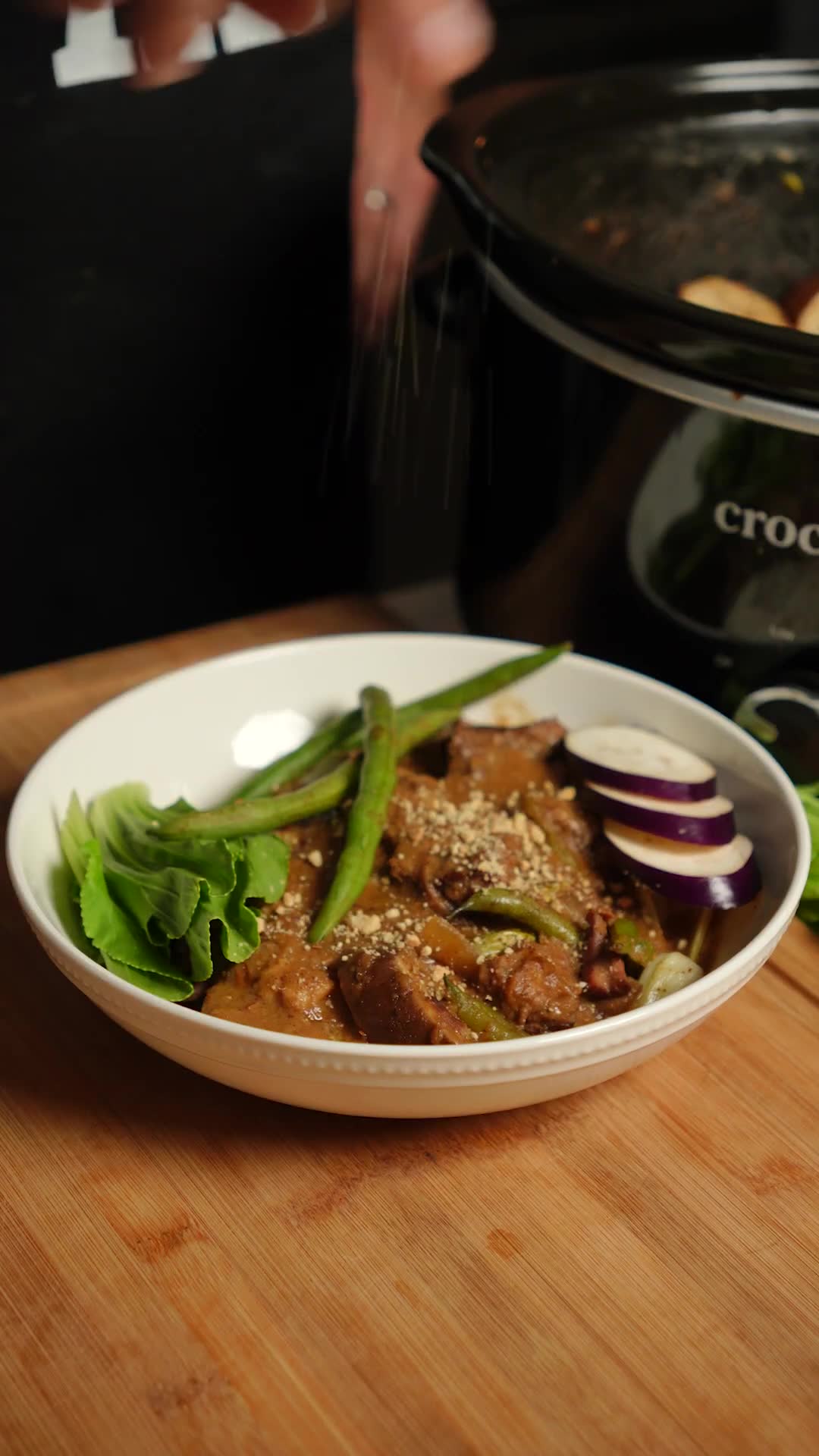 African inspired peanut butter stew in the slow cooker crockpot