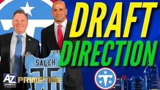 Robert Saleh and Mike Borgonzi offer different opinions on the Titans draft decision