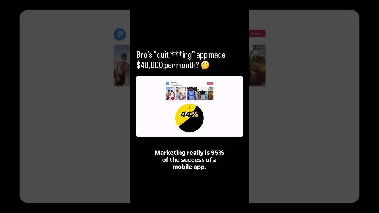 Bro’s “quit ***ing” app made $40,000 per month? 😮‍💨