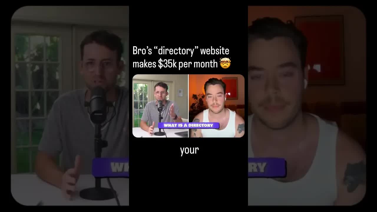 Bro's "directory" website is doing $35k per month?