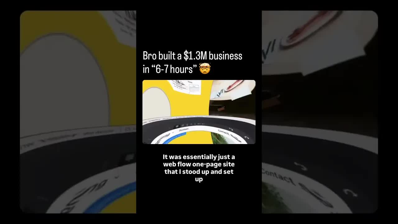 Bro built a $1.3M business in "6-7 hours" 🤯