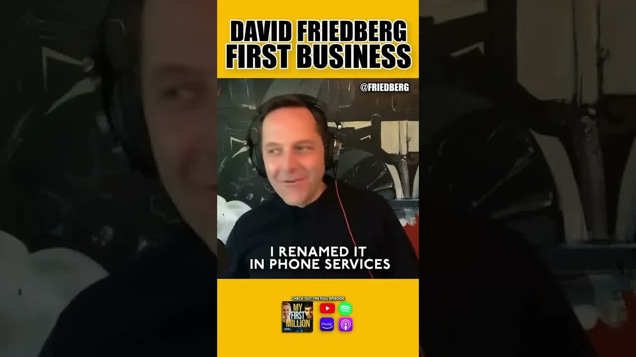 David Friedberg Talks About His First Business in College, In Phone Services