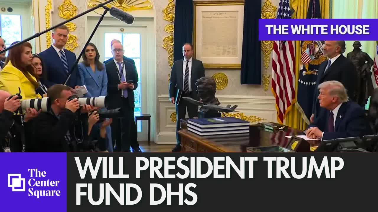 The Center Square Reporter Questions Pres. Trump about DHS Funding