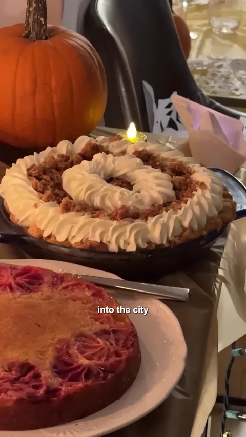 Baking preparation for friendsgiving gathering