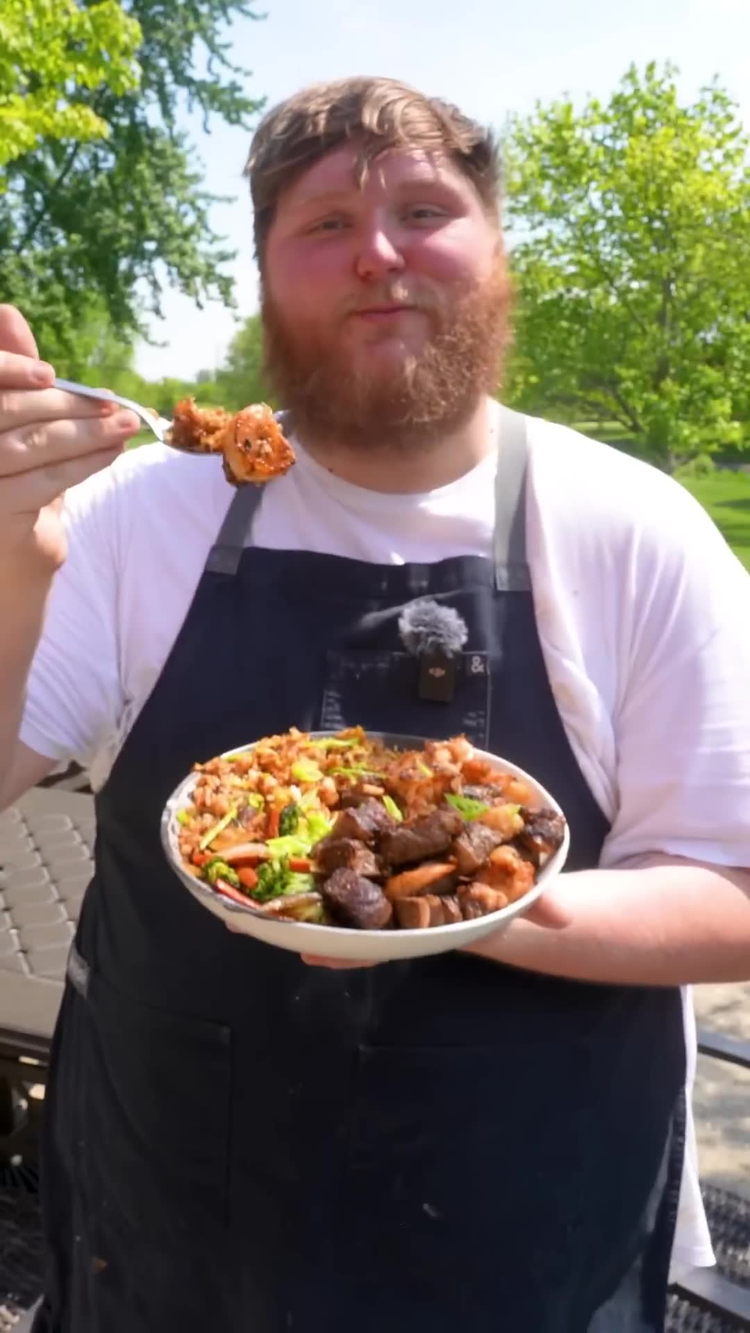 First cook on new griddle features hibachi steak and shrimp dinner