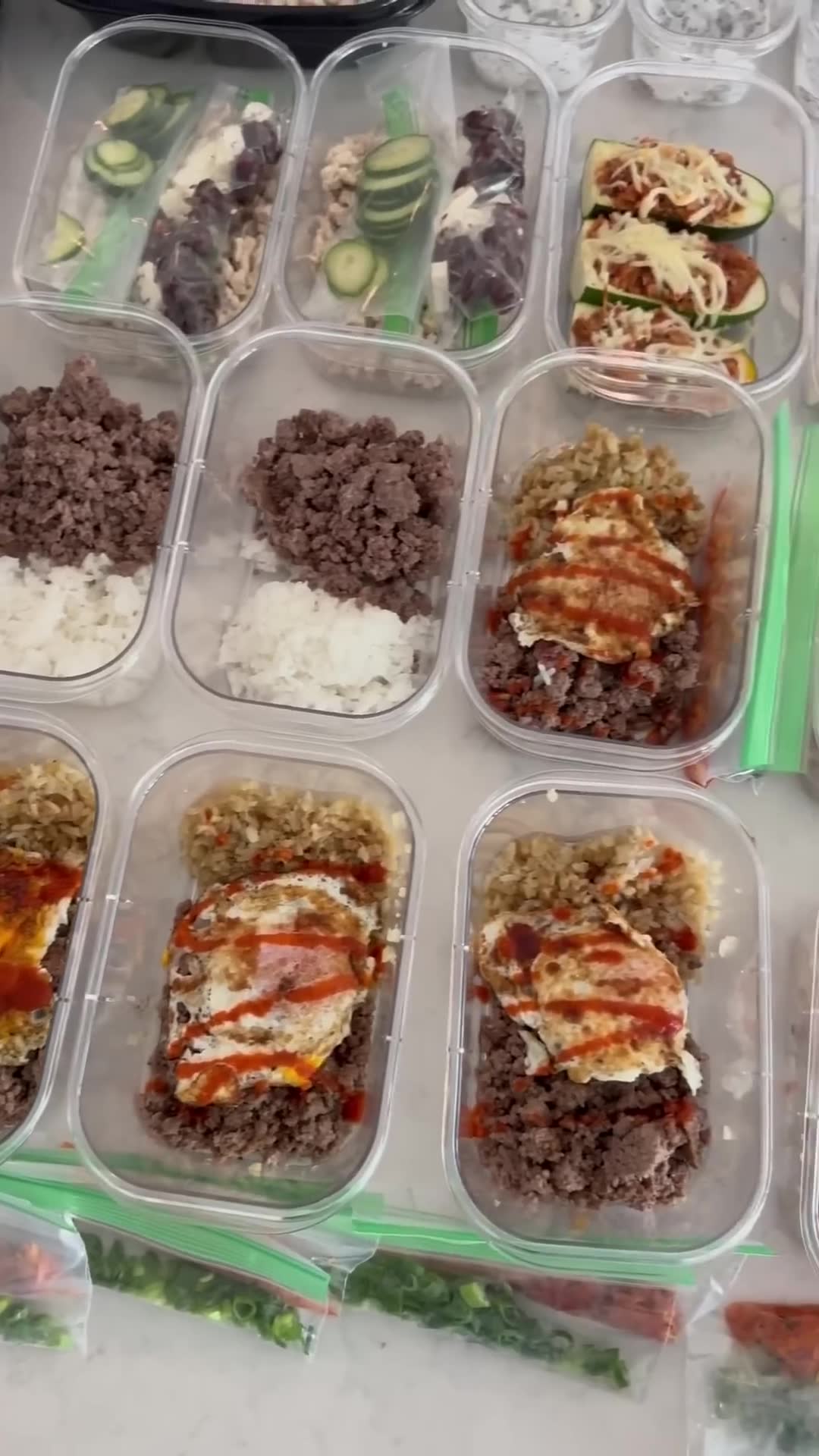 Everything I cooked and prepped for seven days of meals