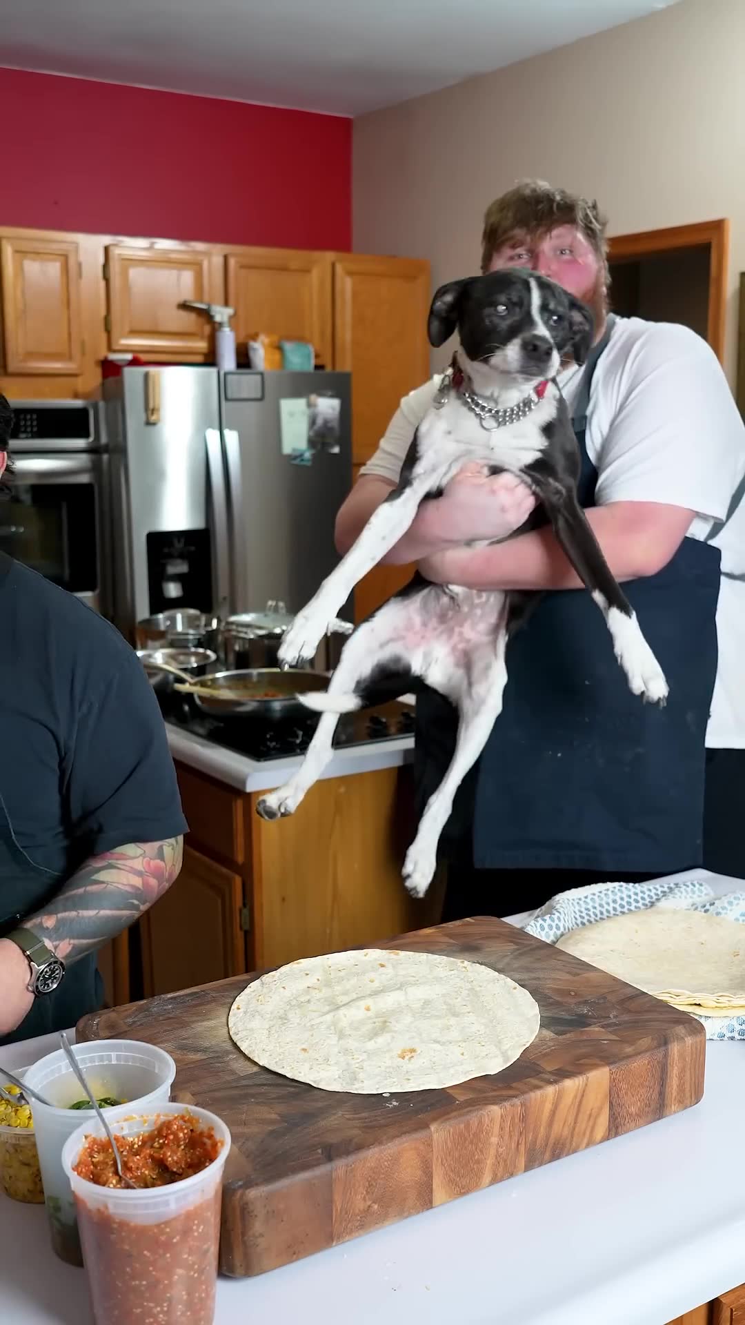 Behind the scenes chaos and comedy during a burrito collaboration shoot