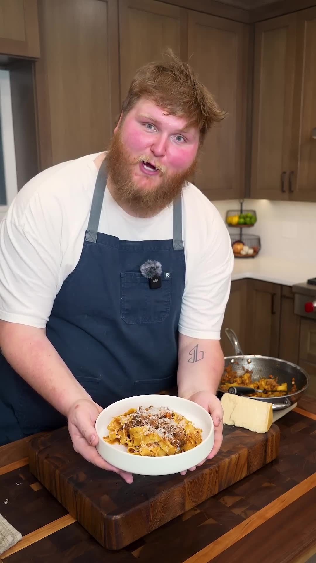 Breaking in the new kitchen with slow-braised short ribs over pasta