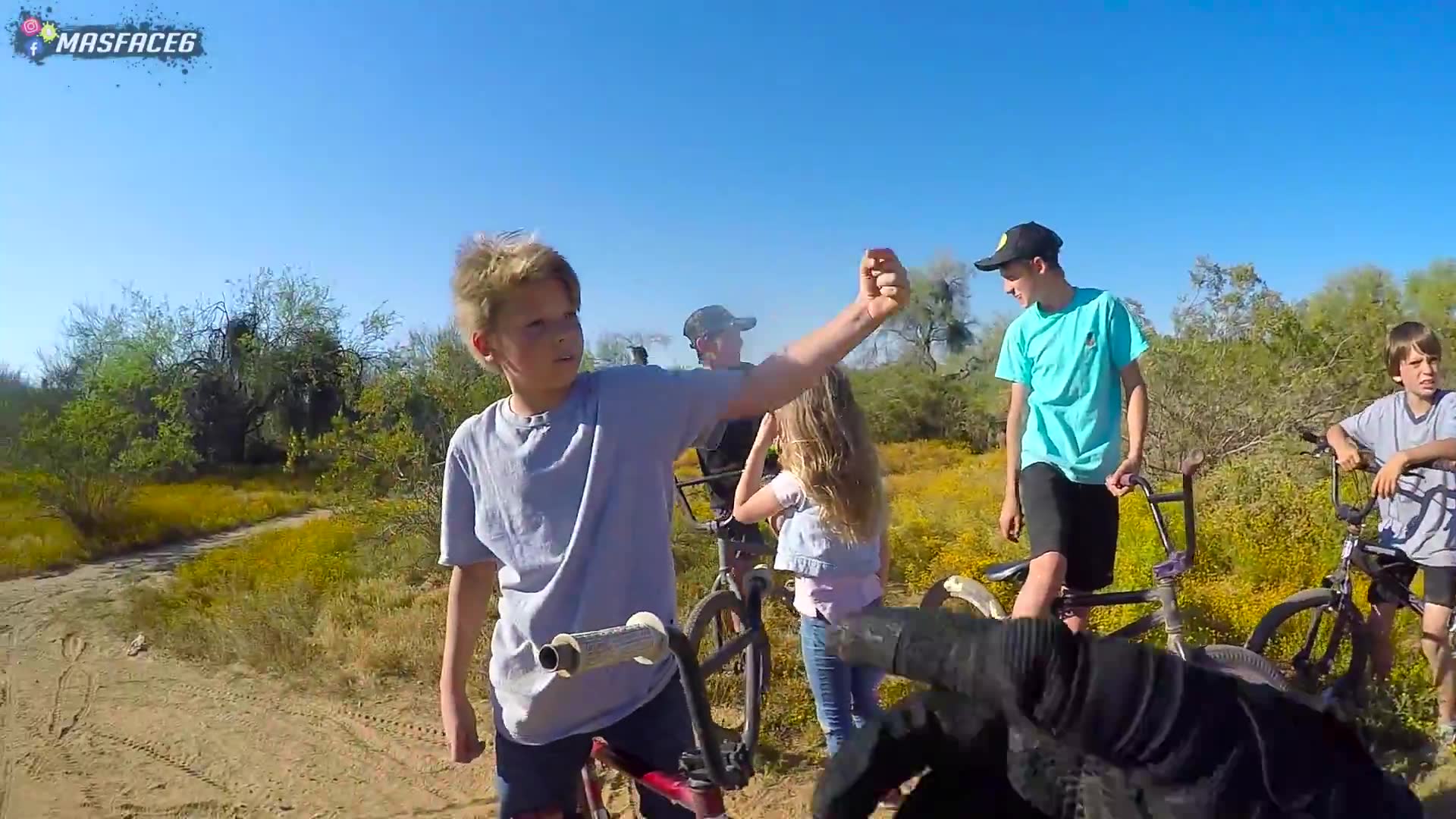 This kid tried to jump me on his bike caught on camera during motorcycle adventure