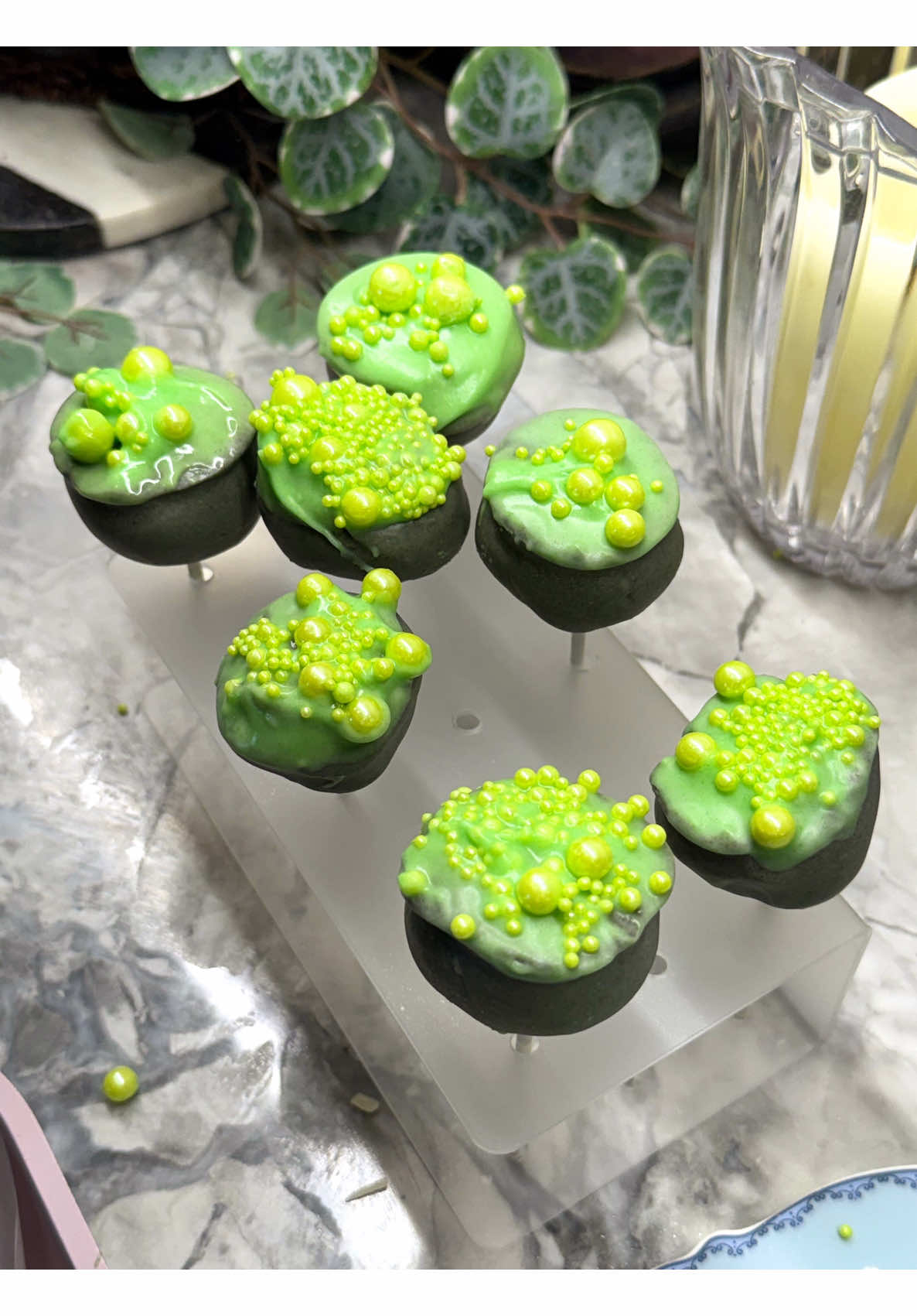 Party refreshments tutorial colorful drink and bite-sized cake pops