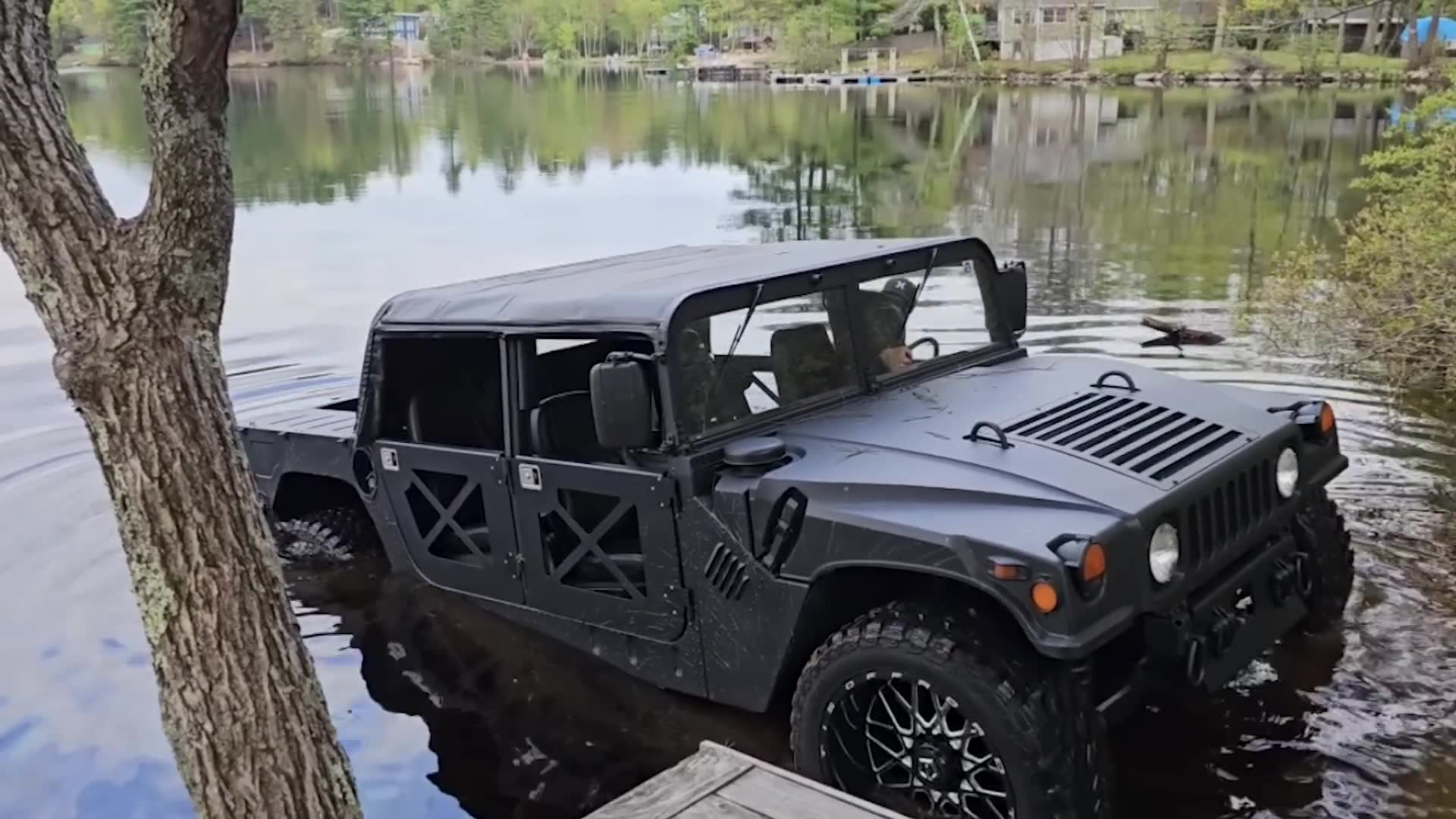 Ultimate tug of war battle between Humvee and Tesla Cybertruck