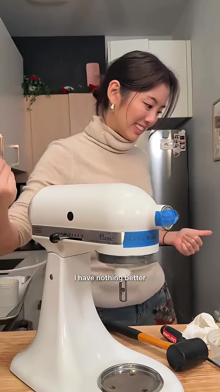 Stand mixer fix worked well enough to continue baking