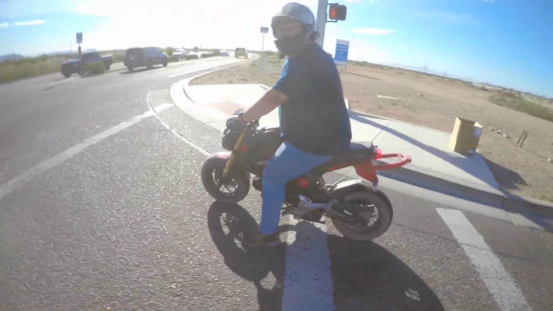 Riding 4mph over the limit got me busted! filmed from motorcycle perspective on the street