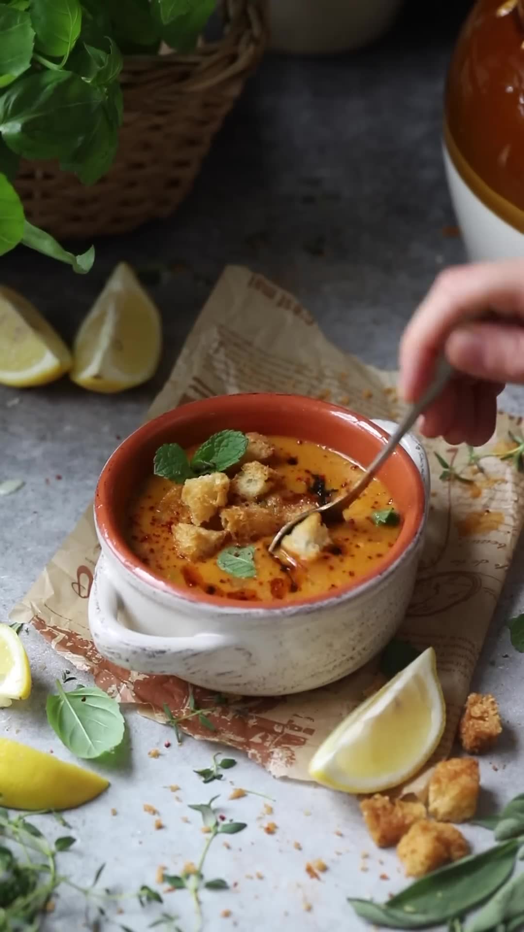 Soul-warming soups with contrasting flavor profiles