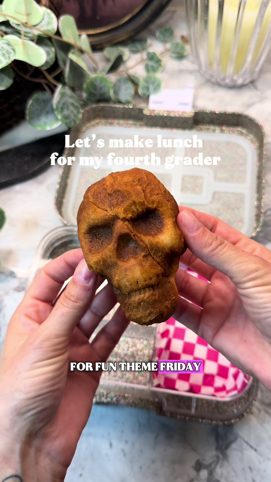Themed Friday lunch featuring creative pizza presentation