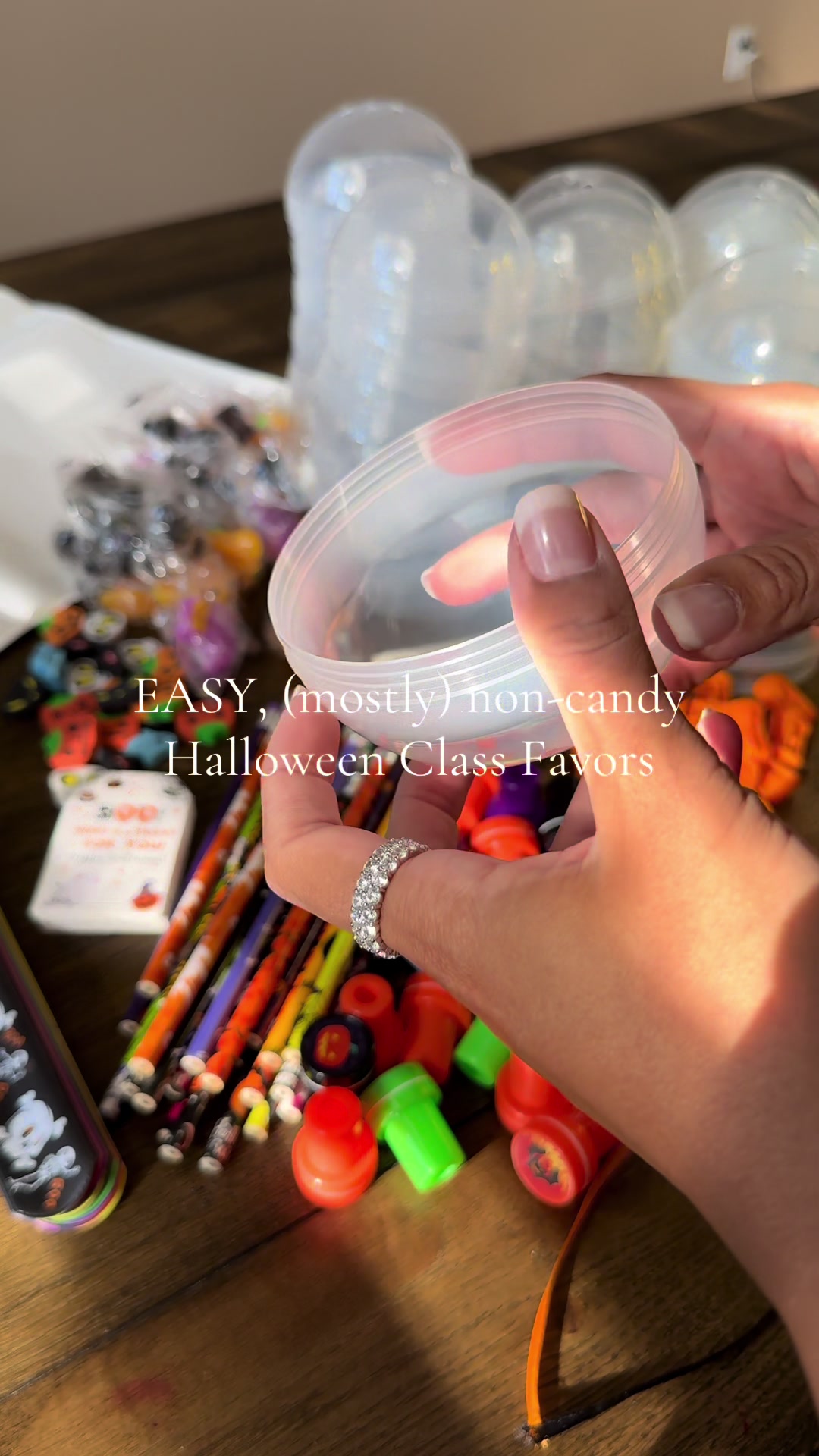 Easy non candy halloween class favors ideas diy tutorial with pencils stamps