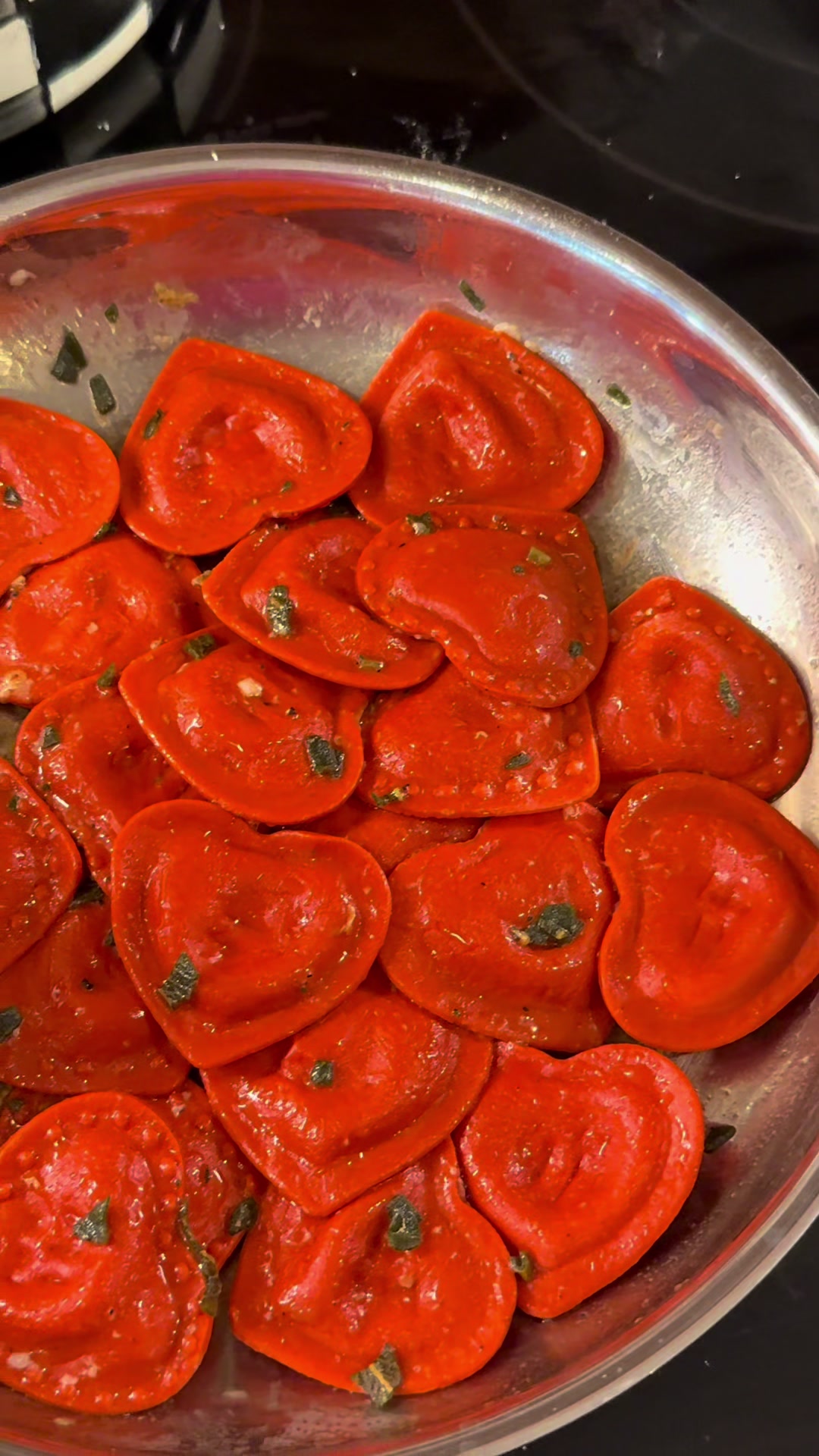Themed lunch featuring shaped pasta for romantic holiday celebration